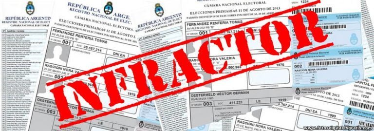 La multa por no votar hoy será de entre 50 y 500 pesos