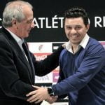 Marcelo Gallardo, cuando hace siete años firmó su contrato como DT de los Millonarios.