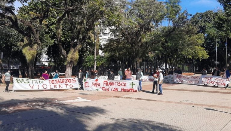 Productores desalojados de Picada Guaraní trasladaron su reclamo a Posadas