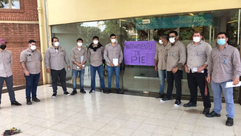 Parque de la Salud: reclamo de trabajadores de mantenimiento