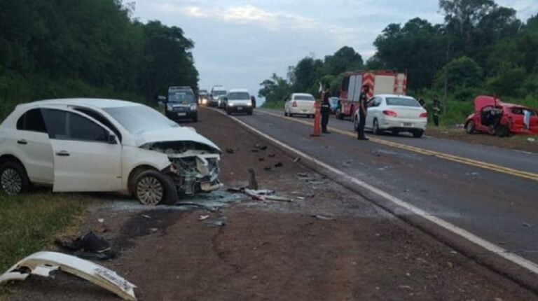 Choque múltiple sobre la ruta 12 dejó un saldo de 8 heridos