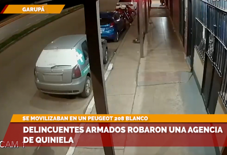 Encapuchados y armados asaltaron una agencia de quiniela en Garupá￼