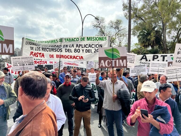 Manifestación tabacalera en Caba