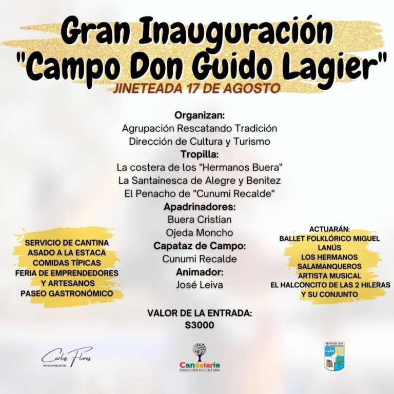 Inauguración del «Campo Don Guido Lagier» con Gran Jineteada en Candelaria